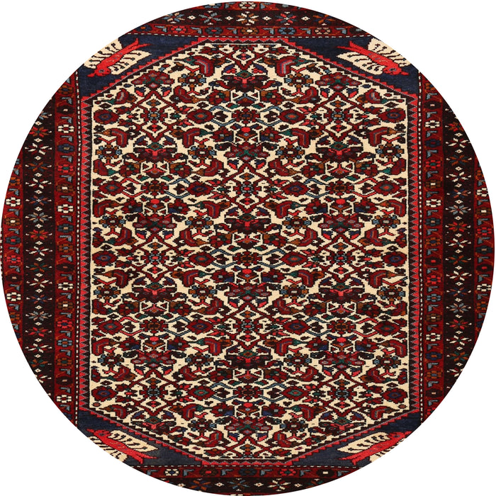 Square Machine Washable Traditional Brown Rug, wshtr2310