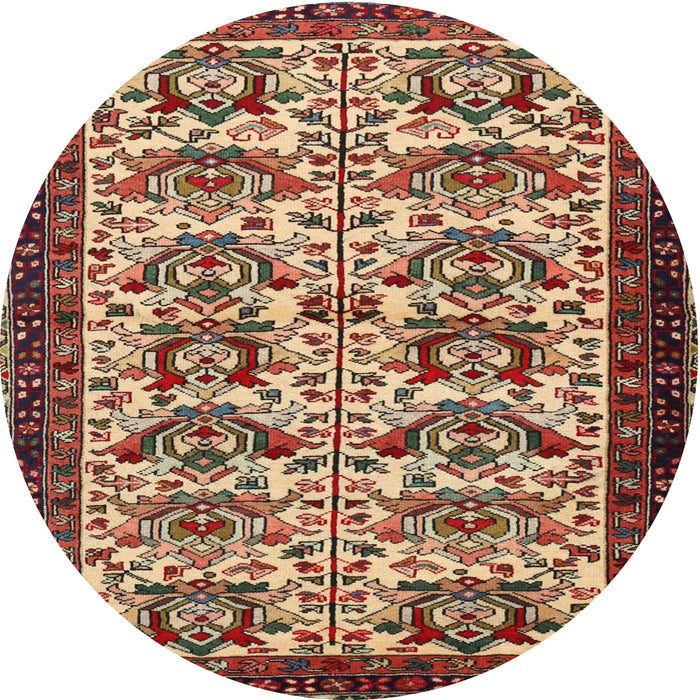 Square Machine Washable Traditional Saffron Red Rug, wshtr2311