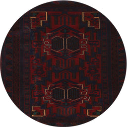 Round Traditional Mid Gray Persian Rug, tr2313