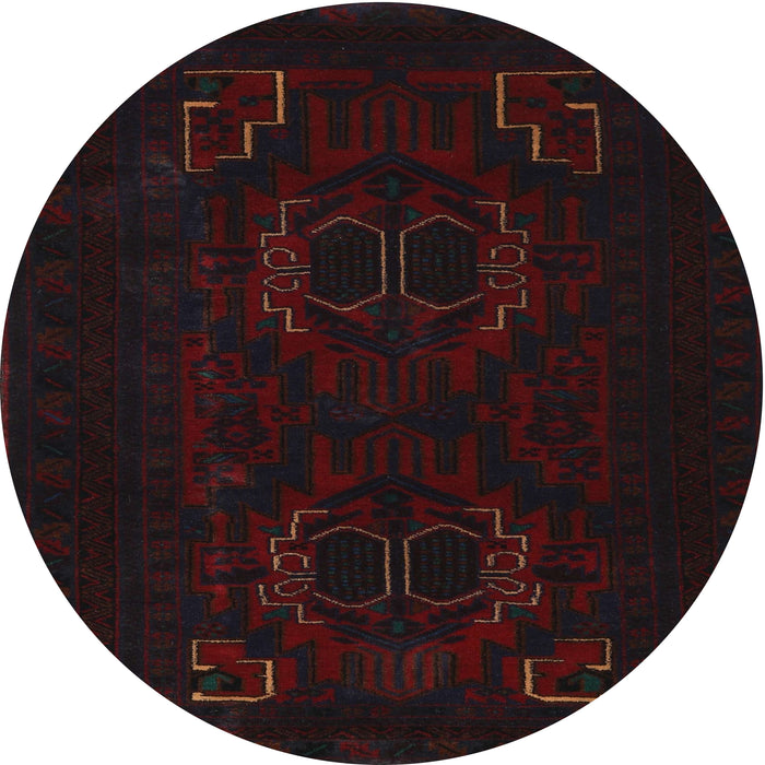 Round Traditional Mid Gray Persian Rug, tr2313