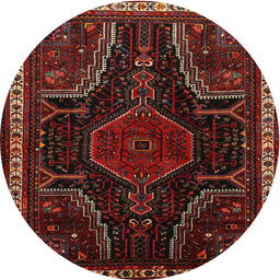 Square Machine Washable Traditional Sepia Brown Rug, wshtr2314