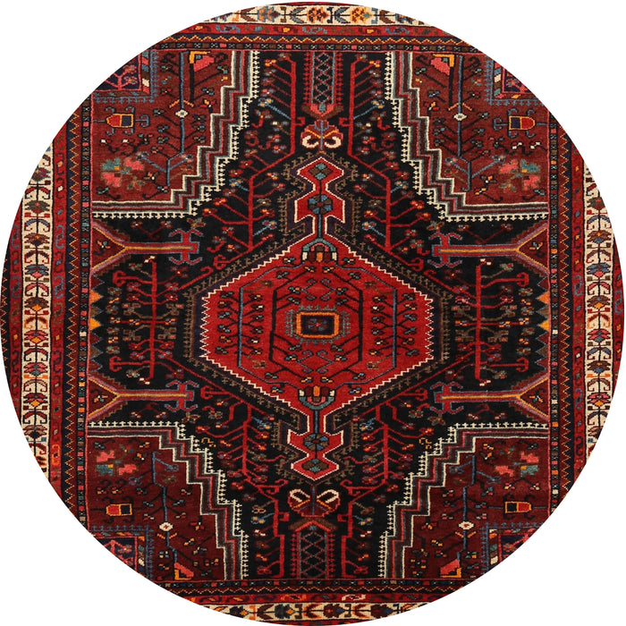 Square Machine Washable Traditional Sepia Brown Rug, wshtr2314