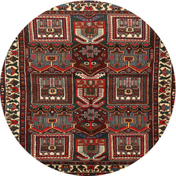 Square Machine Washable Traditional Brown Rug, wshtr2315