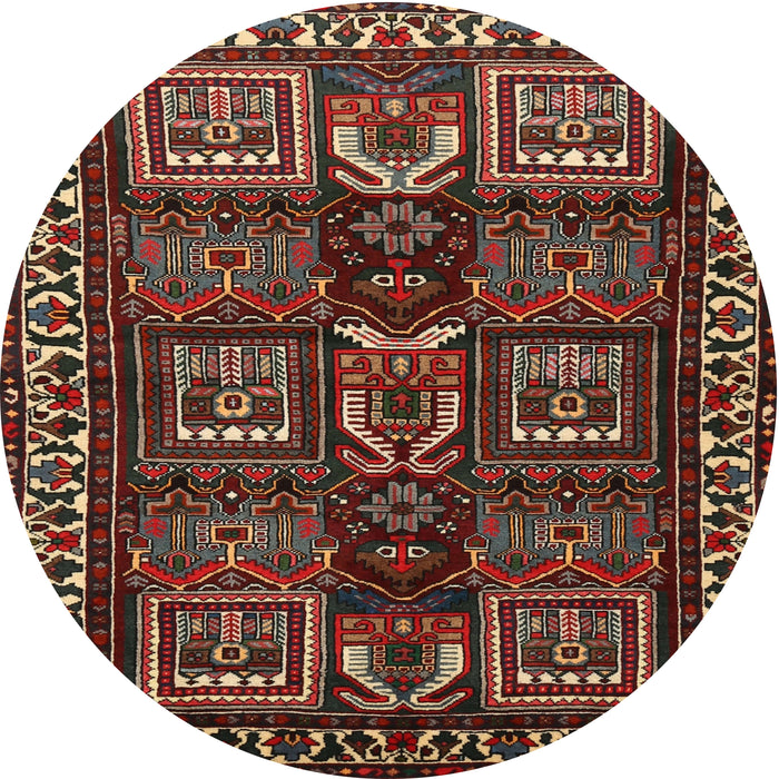 Square Machine Washable Traditional Brown Rug, wshtr2315