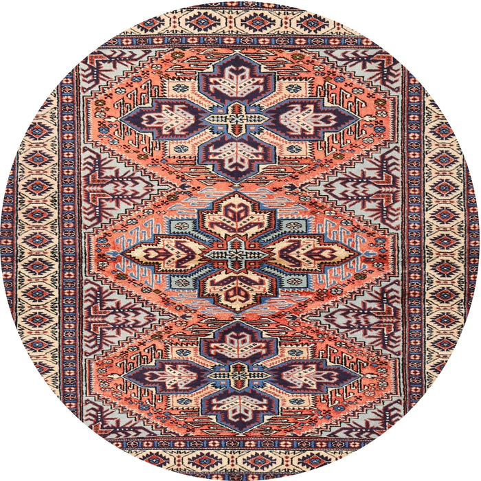 Square Machine Washable Traditional Light French Beige Brown Rug, wshtr2318