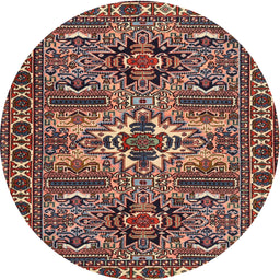 Square Machine Washable Traditional Camel Brown Rug, wshtr2321