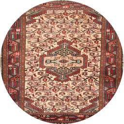 Square Machine Washable Traditional Tomato Red Rug, wshtr2326
