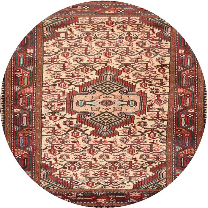 Square Machine Washable Traditional Tomato Red Rug, wshtr2326