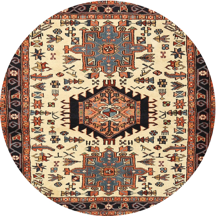 Square Machine Washable Traditional Vermilion Red Rug, wshtr2329