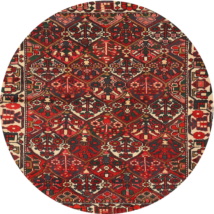 Round Traditional Red Persian Rug, tr2333