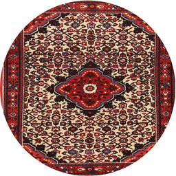 Square Machine Washable Traditional Dark Almond Brown Rug, wshtr2338