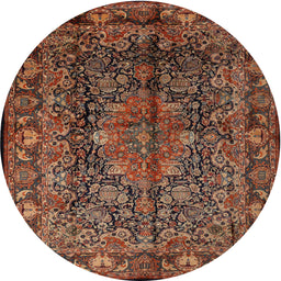 Square Machine Washable Traditional Vermilion Red Rug, wshtr233