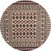 Round Traditional Bakers Brown Persian Rug, tr2355