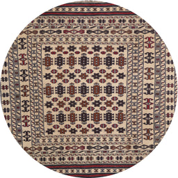 Square Machine Washable Traditional Bakers Brown Rug, wshtr2355