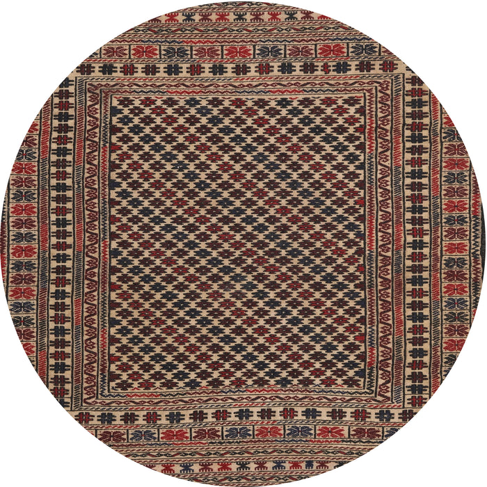 Square Machine Washable Traditional Night Red Rug, wshtr2356