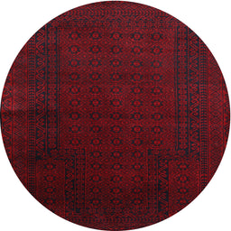 Square Machine Washable Traditional Dark Scarlet Red Rug, wshtr2362