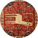 Square Machine Washable Traditional Red Rug, wshtr2363