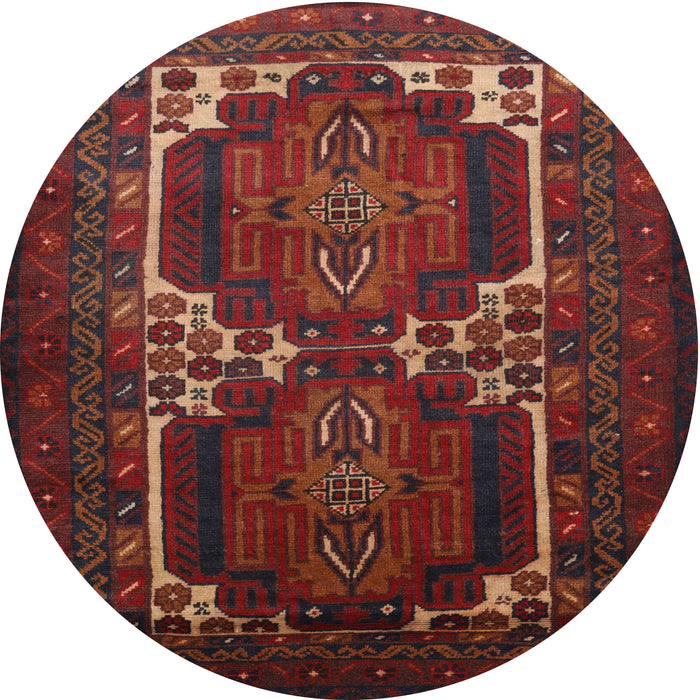 Square Machine Washable Traditional Chestnut Brown Rug, wshtr2371