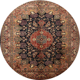 Square Machine Washable Traditional Bronze Brown Rug, wshtr237