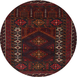 Square Machine Washable Traditional Bakers Brown Rug, wshtr2380