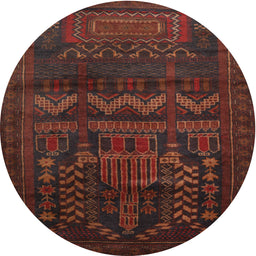 Square Machine Washable Traditional Dark Sienna Brown Rug, wshtr2381
