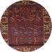 Square Machine Washable Traditional Chestnut Brown Rug, wshtr2382