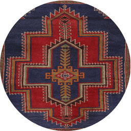 Square Machine Washable Traditional Saffron Red Rug, wshtr2384