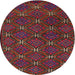 Round Traditional Rosy Purple Southwestern Rug, tr2385