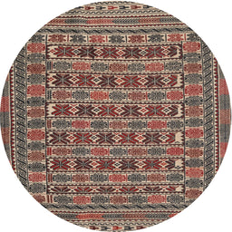 Square Machine Washable Traditional Vermilion Red Rug, wshtr2391