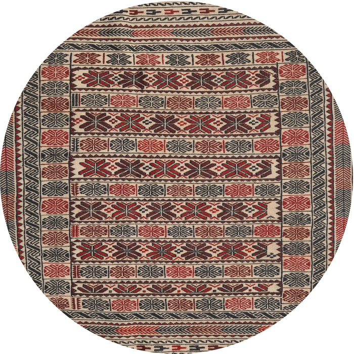 Square Machine Washable Traditional Vermilion Red Rug, wshtr2391