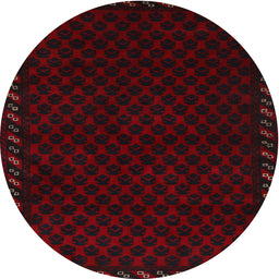 Square Machine Washable Traditional Tomato Red Rug, wshtr2398