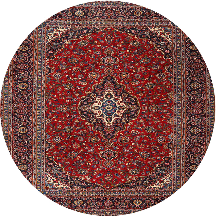 Square Machine Washable Traditional Dark Almond Brown Rug, wshtr2410
