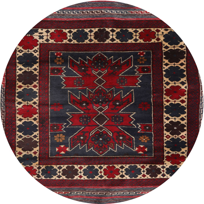Square Machine Washable Traditional Red Wine or Wine Red Rug, wshtr2414