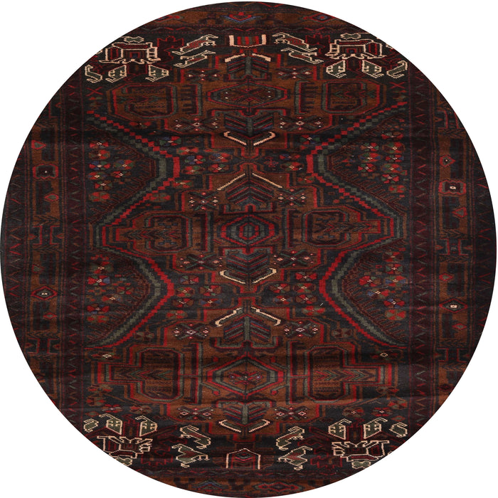 Square Machine Washable Traditional Night Red Rug, wshtr2415