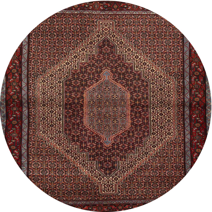 Square Machine Washable Traditional Sienna Brown Rug, wshtr2425