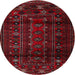 Round Traditional Bakers Brown Persian Rug, tr2427