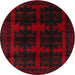 Round Traditional Red Persian Rug, tr2428