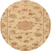 Square Machine Washable Traditional Orange Rug, wshtr2438