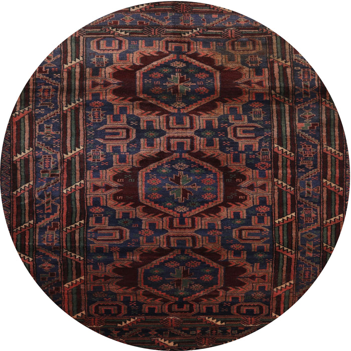 Square Machine Washable Traditional Sepia Brown Rug, wshtr2439