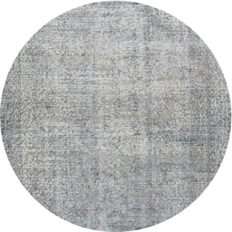 Round Traditional Gray Persian Rug, tr2446