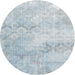 Round Traditional Pale Blue Persian Rug, tr2450