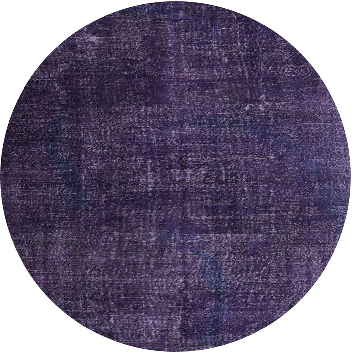 Square Machine Washable Traditional Night Blue Rug, wshtr2456