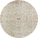 Square Machine Washable Traditional Camel Brown Rug, wshtr2457