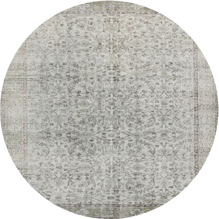 Square Machine Washable Traditional Grey Gray Rug, wshtr2461