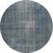 Square Machine Washable Traditional Silver Gray Rug, wshtr2467