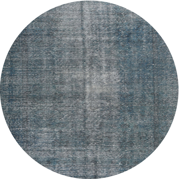 Round Traditional Silver Gray Persian Rug, tr2467