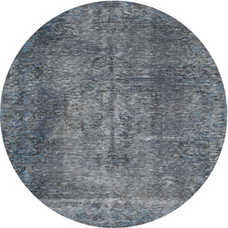 Square Machine Washable Traditional Dark Gray Rug, wshtr2469
