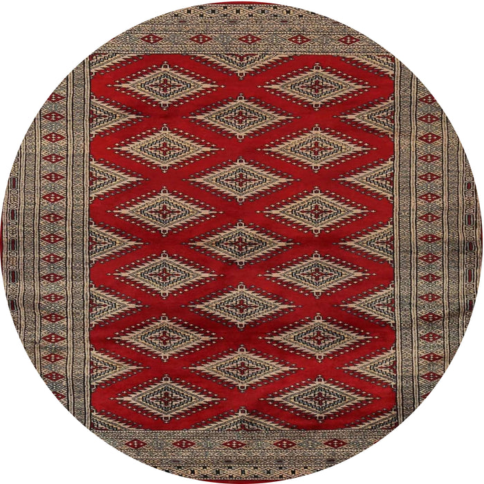 Square Machine Washable Traditional Dark Almond Brown Rug, wshtr2471
