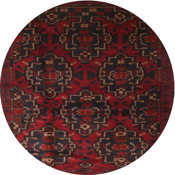 Square Machine Washable Traditional Bakers Brown Rug, wshtr2486