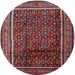 Round Traditional Orange Salmon Pink Persian Rug, tr2493